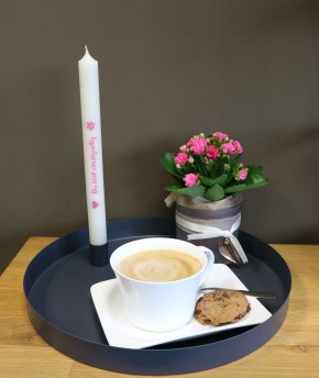 Tablett aus Edelstahl