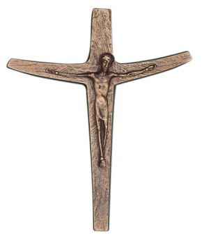Bronzekreuz mit Körper - Größe: 15 x 18 cm