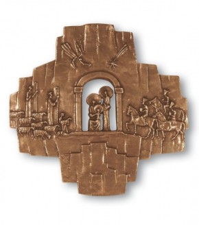 Krippenkreuz Bronze