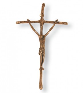 Papstkreuz Bronze 27 cm